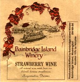 Bainbridge Island Strawberry wine label