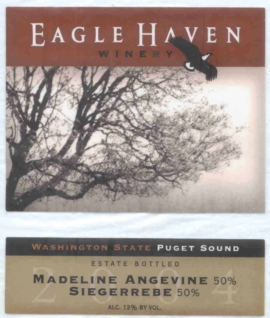 Eagle Haven Winery 2004 Madelien Angevine/Siegerrebe label