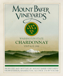 Mount Baker 1988 Chardonnay label